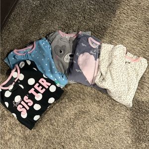 Carters fleece footed pajamas - 5 pairs